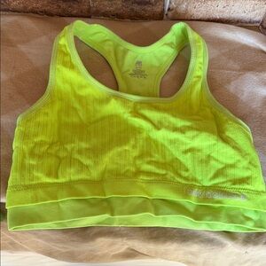 New Balance High-Visibility Neon Yellow Racerback Sports Bra